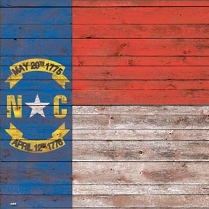North Carolina Flag Dark Wood PS5 Console Skin